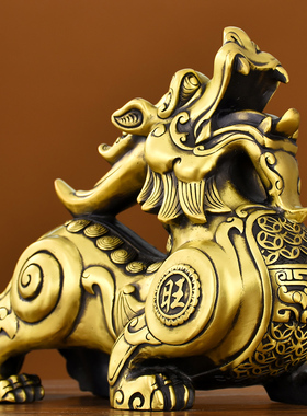 优选大号纯铜貔貅一对摆件公母客厅店铺开业招财聚财霸王皮丘镇宅