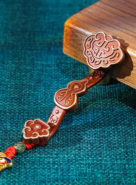 优选铜摆件《如意手把件》中式国潮解压手把玩件 家居装饰工艺品