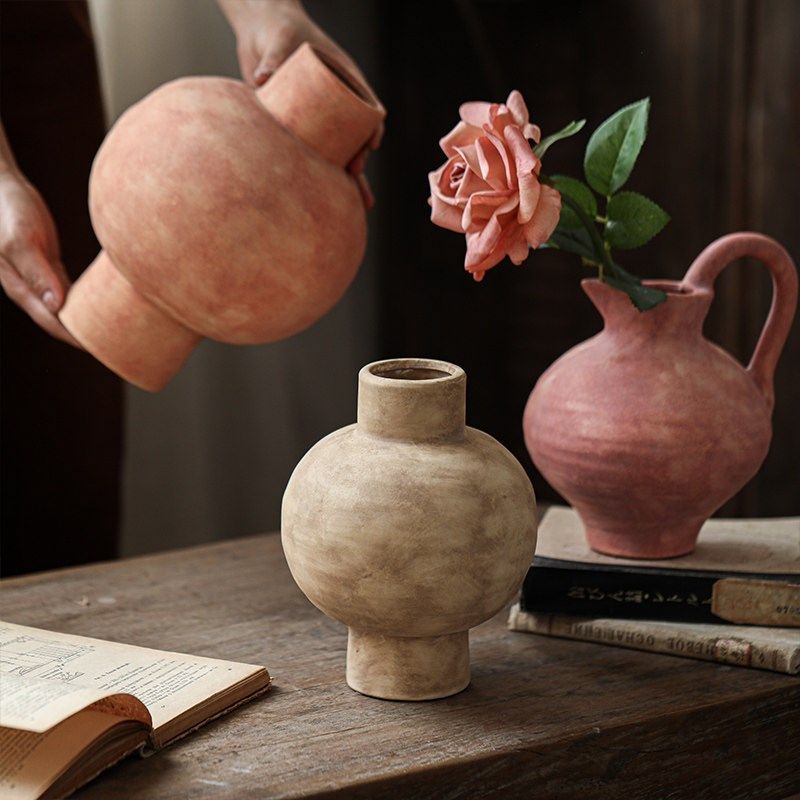 优选侘寂风陶艺花瓶斑驳新中式瓷器装饰品摆件玄关电视柜插花水培,家居饰品,花瓶,淘宝优惠券,粉丝福利购,淘宝优惠卷
