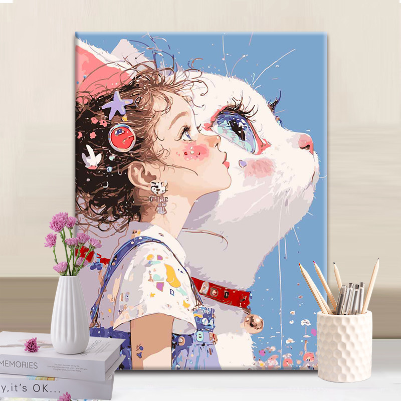 优选守望天空diy数字油画丙烯填充手绘手工插画治愈系减压油彩涂,家居饰品,DIY/数字油画,淘宝优惠券,粉丝福利购,淘宝优惠卷