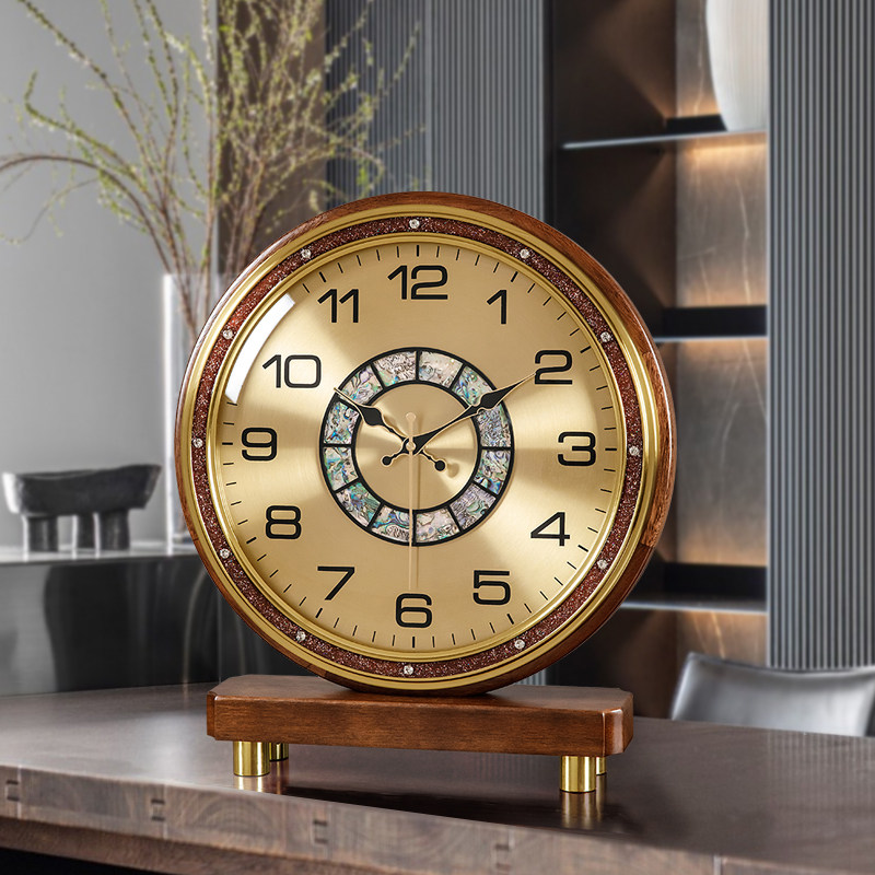 优选2023新款座钟座钟家用台式摆件钟表高端大气家用创意美欧式石