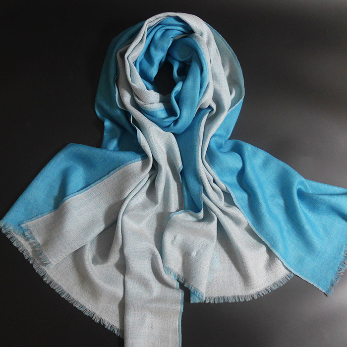 意大利双面双色200支毛绒水溶披肩