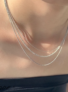 auQDE多层银河波光细项链