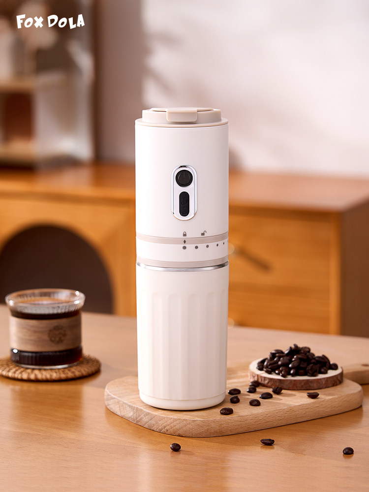 fox doala便携式咖啡机朋友生日礼物小型家用一体研磨机手冲咖啡