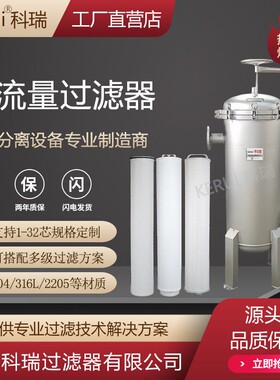 大通量折叠芯式过滤器精细化工保安过滤设备5微米精密过滤机