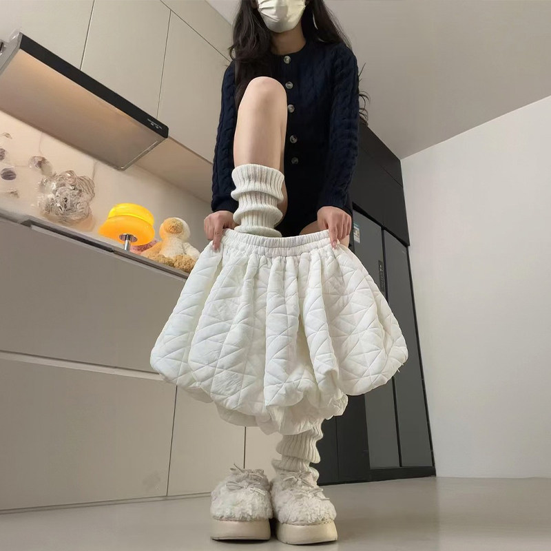 花苞A字灯笼裙裤女秋冬季2026新款百搭日常流行高腰显瘦蓬蓬短裤,女装/女士精品,半身裙,淘宝优惠券,粉丝福利购,淘宝优惠卷