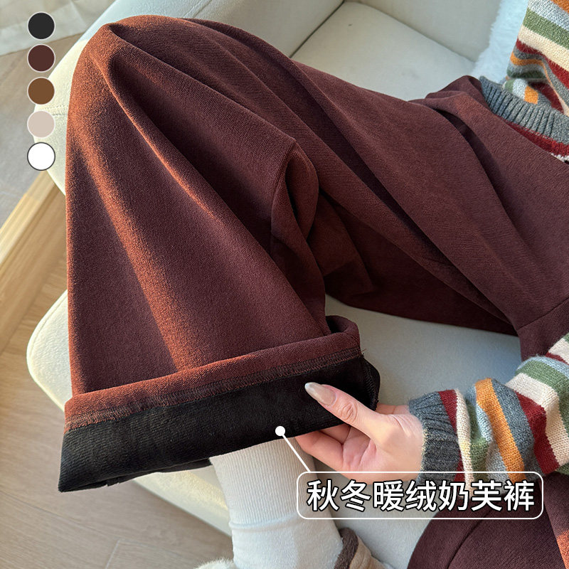 奶芙山本糯米裤子小个子个性简约2026新款设计感加绒阔腿裤子女冬,女装/女士精品,休闲裤,淘宝优惠券,粉丝福利购,淘宝优惠卷