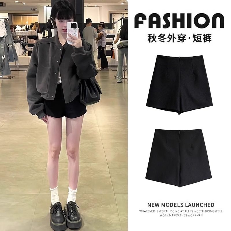 黑色西装短裤韩式休闲女2026新款紧身性感时尚百搭外穿打底热裤