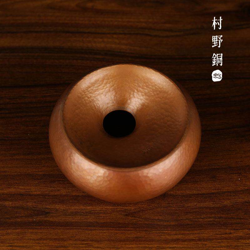 村野铜高级烟灰缸创意中国风轻奢居家摆件手工锤纹复古高级感小众