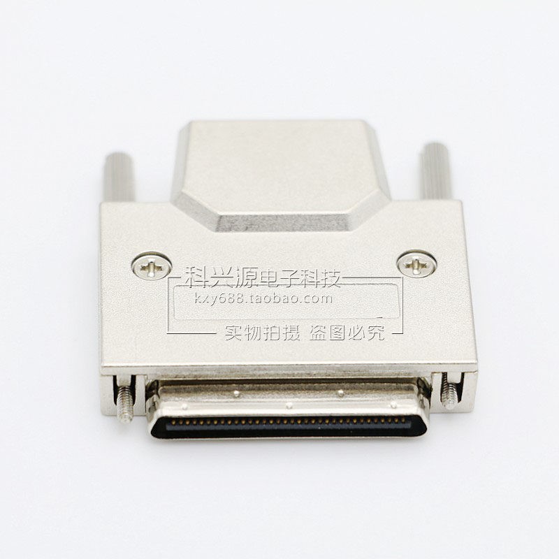 VHDCI SCSI 68P插头连接器 68PIN 公头金属壳 MINI小68铁壳焊线式