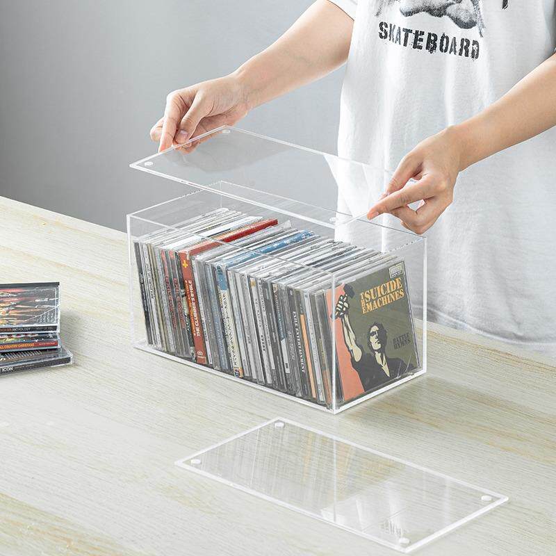 透明亚克力家用dvd碟片cd盒子光盘收纳盒箱塑料专辑游戏碟储存架