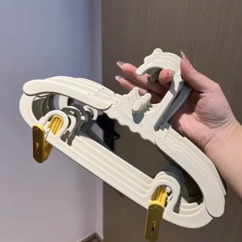儿童晒衣架 婴儿宝宝多功能可伸缩衣架 带裤夹小衣架新生儿衣撑子