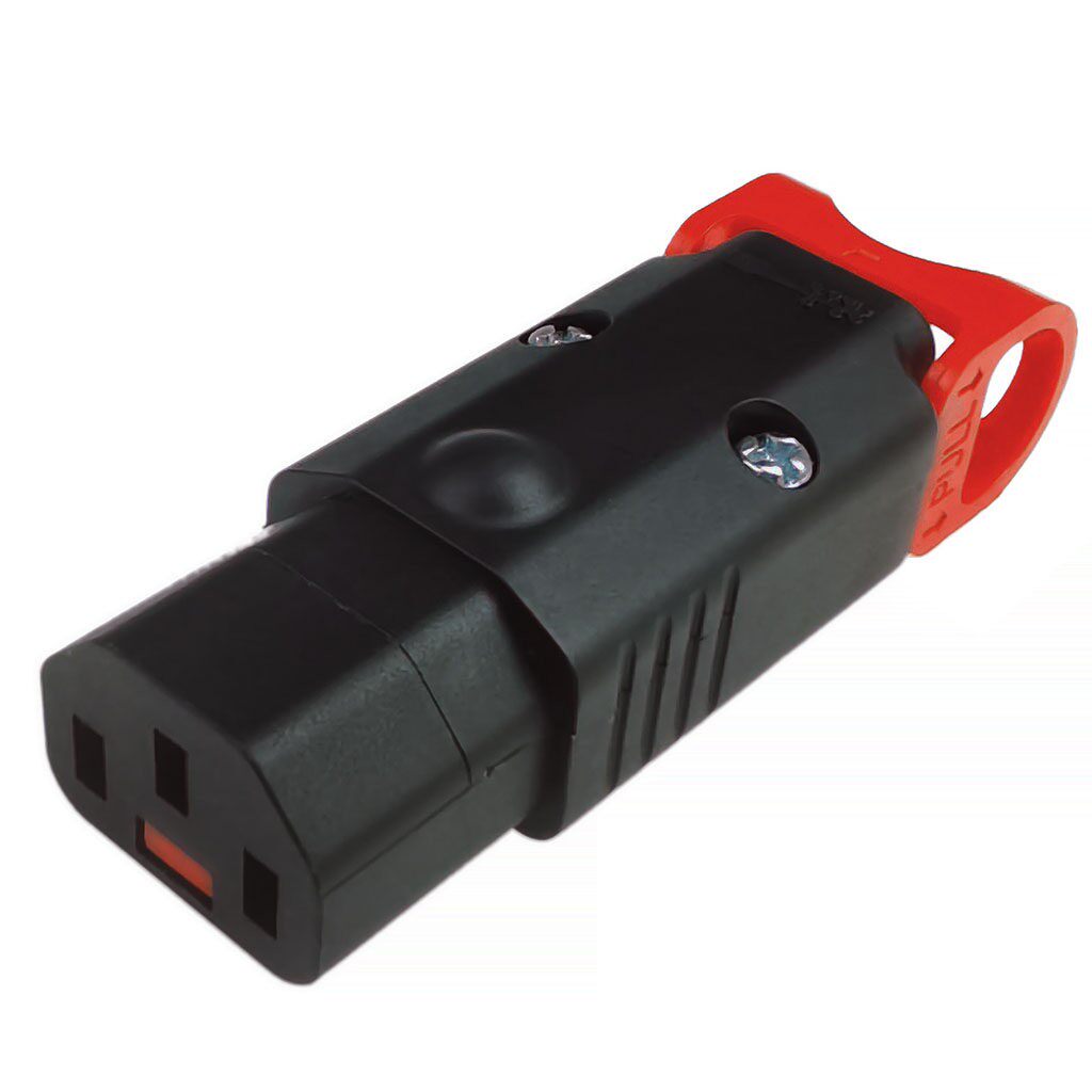 Schaffner IL13+带锁IEC连接器 电源尾插LOCK LSZH瑞士 夏弗纳