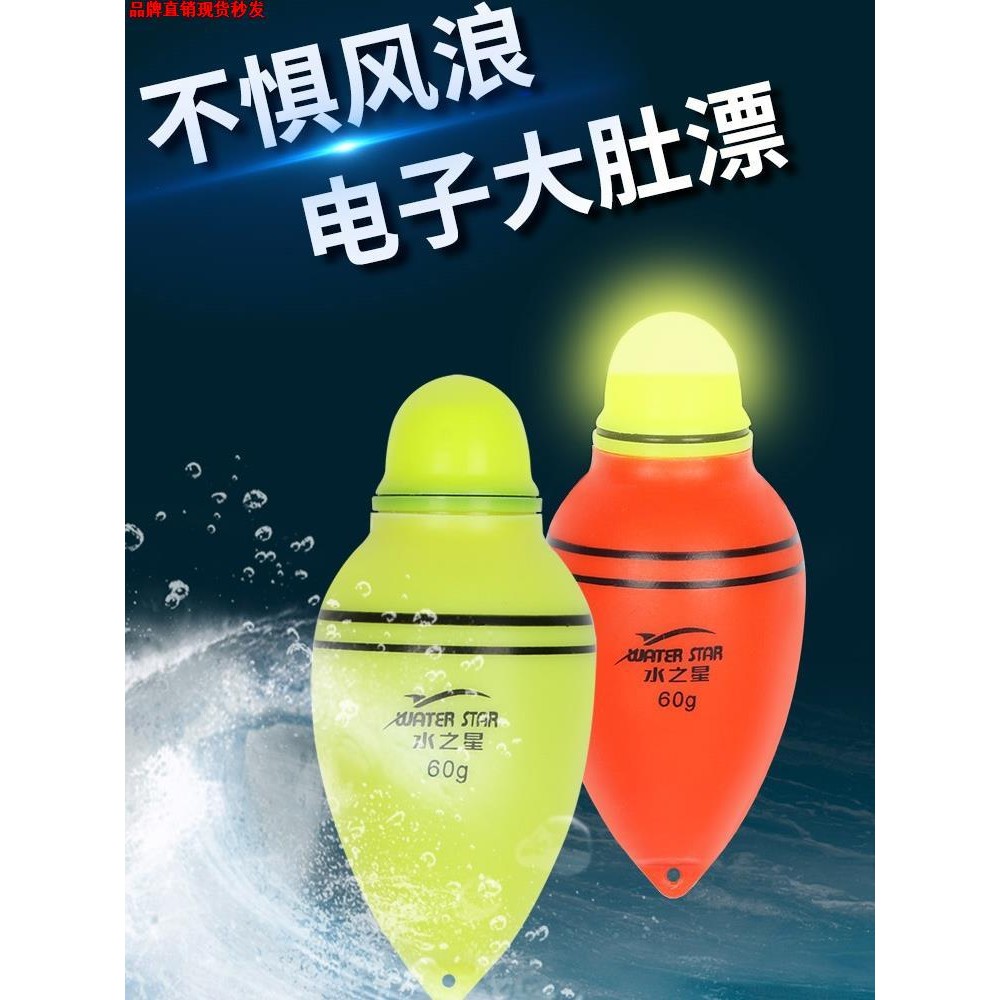 夜光大肚漂日夜两用漂海竿抛竿远投鱼漂电子浮漂鲢鱅海钓水怪浮球