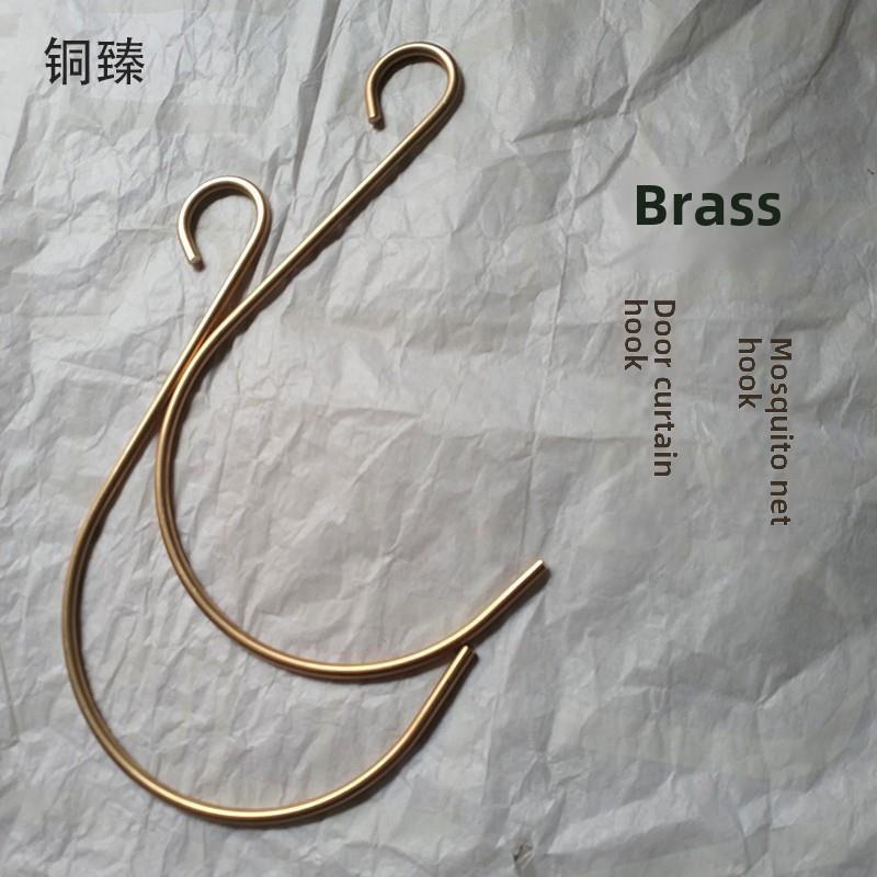 蚊帐钩窗帘收纳网钩铜现代简约床帘门帘钩抓手欧式对钩