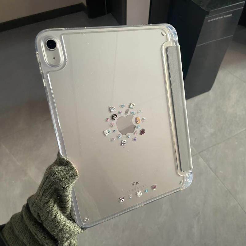 可爱小狗适用iPad保护壳高透明保护套Air5/4平板套9代10.2寸10代10.9寸Pro11/12.9防弯9.7/10.5亚克力mini7壳