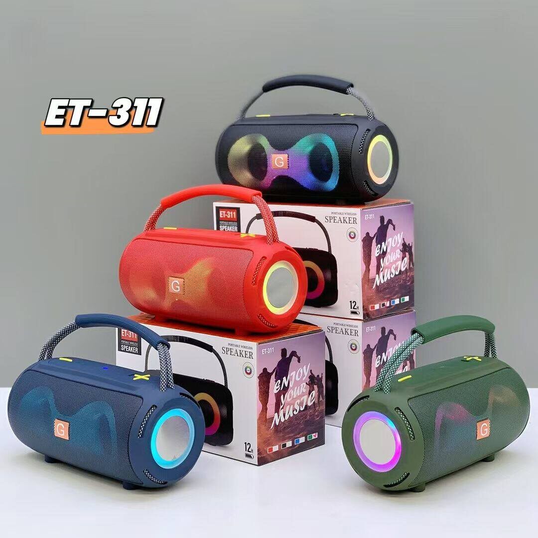 ET-311手提无线蓝牙音箱 户外活动聚会可携式插卡RGB灯圆形音响