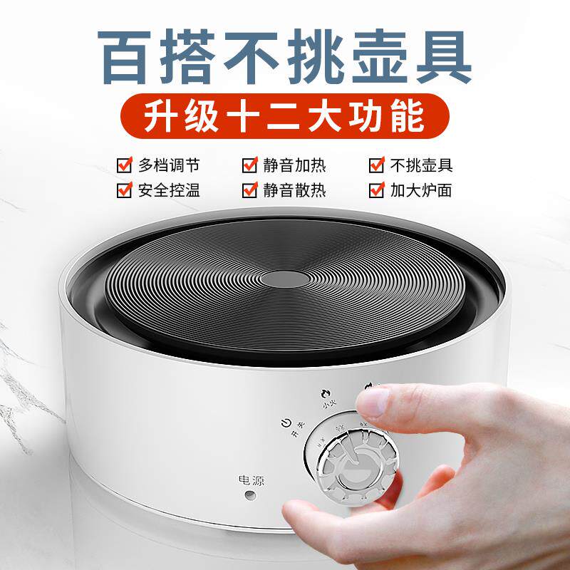 黑晶炉煮茶小型电热炉电磁炉专用玻璃茶具迷你养生烧水壶泡茶家用