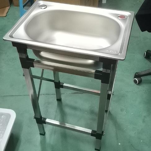 临时不锈钢水槽简易单槽洗手香港臨時洁具臨時洗手盆臨時星盆隔氣
