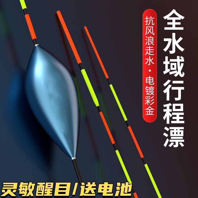 行程漂硬尾电子夜光漂高灵敏咬钩变色日夜两用鲫鱼浮漂鸽子蛋枣核