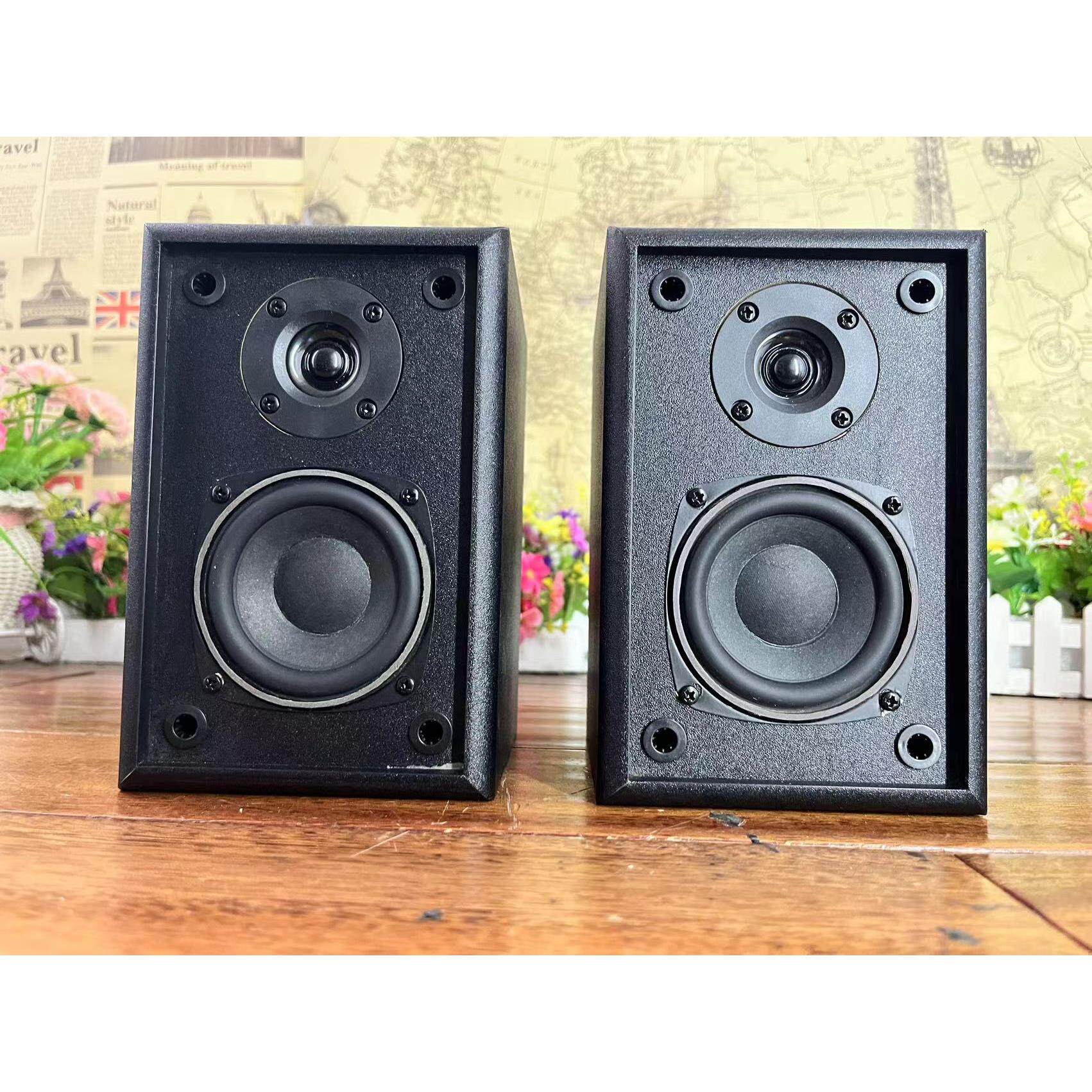 HiFi二分频大功率无源音箱高端2.0人声书架音响木制手工箱3寸金刚