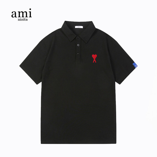 amiPOLO衫夏季新款百搭T恤短袖