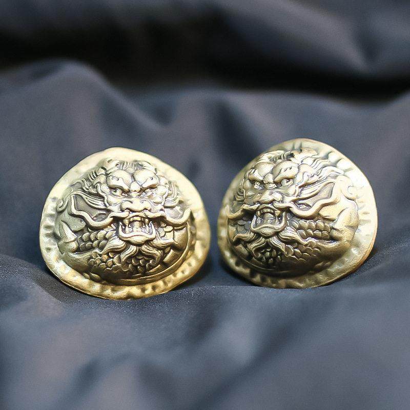 黄铜实心核桃龙头雕刻手把玩件纯铜老文玩茶宠桌面摆件老年健身球,家居饰品,桌面摆件,淘宝优惠券,粉丝福利购,淘宝优惠卷