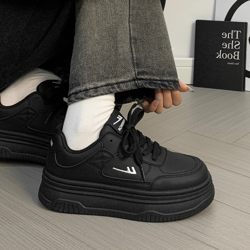 回力鞋子女鞋百搭板鞋女2026春季新款休闲学生厚底增高小黑鞋爆款