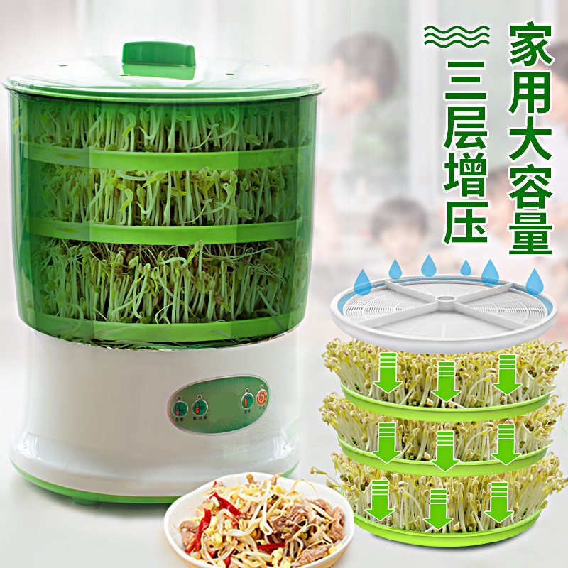 容威豆芽机家用全自动大容量发黄豆牙菜花生苗芽生绿豆芽壶桶神器 - 实物图