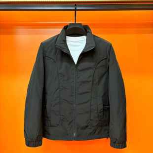 冬季新款男士简约大气净版拉链立领设计保暖棉服外套轻奢商务夹克