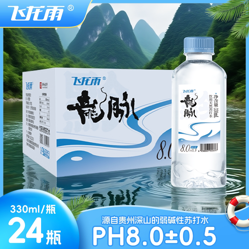 飞龙雨天然苏打水龙脉330ml*24瓶