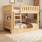 全实木高低床儿童上下床双层床宿舍成年大人上下铺子母床木床两层