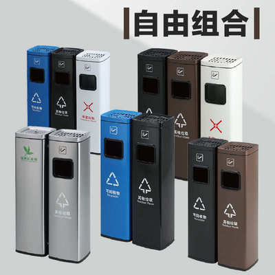 户外不锈钢烟头收集器烟蒂柱室内落地立式烟灰柱商场吸烟区灭烟桶