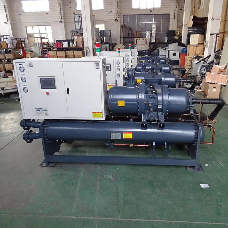 化工螺杆式盐水组140匹冷水机智能控制系统耐腐控温设备