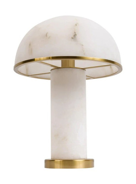 北欧后现代简约白色蘑菇台灯个性创意云石台灯客厅书房卧室床头