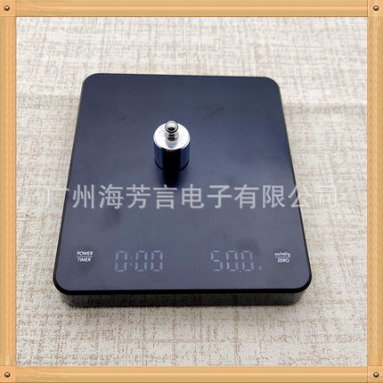 黑色3000g 0.1g迷你自动计时手冲咖啡秤食物智能烘焙厨房电子秤