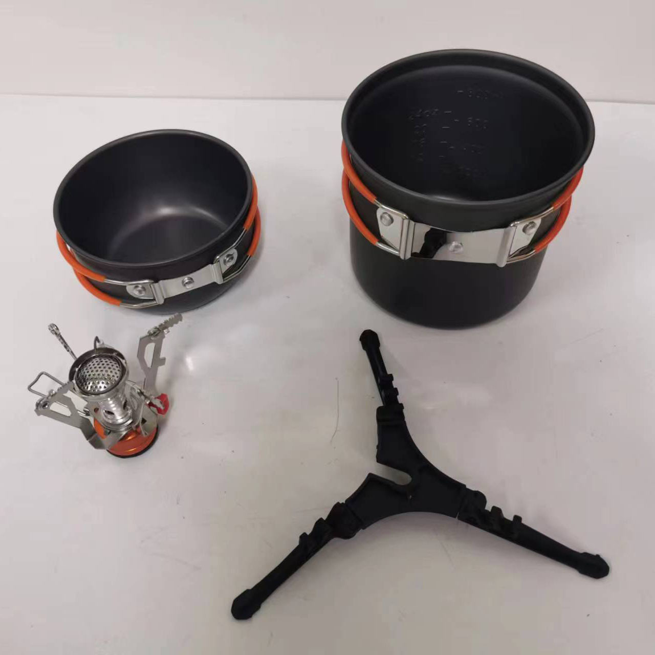 户外锅具露营炊具炉具装备便携式餐具野外煮锅野炊用品套装含支架