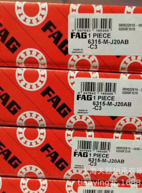 FAG轴承 FAG 6315 6315M 6315-M-J20AB-C3 舍弗勒FAG电绝缘轴承