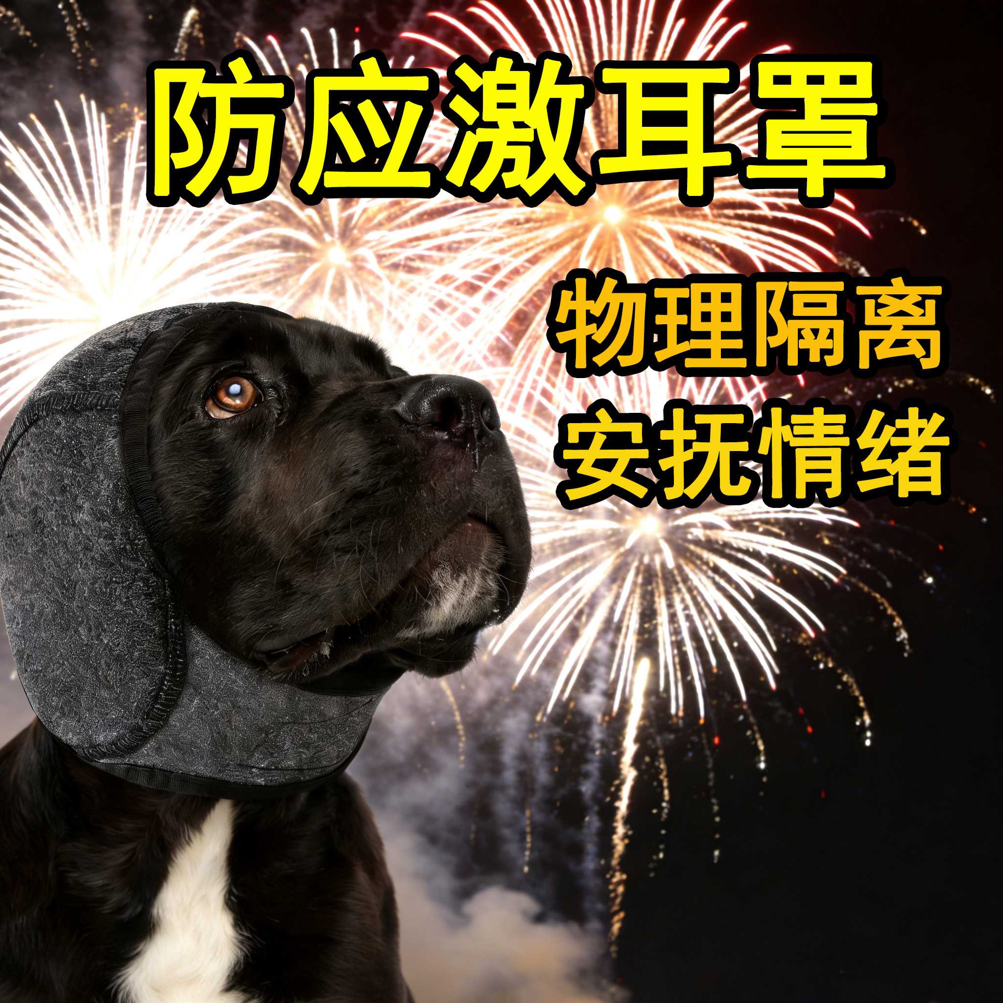 狗狗耳塞头戴隔音耳罩防鞭炮噪音