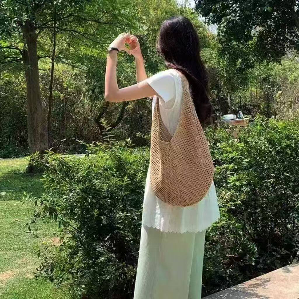夏季流行新款编织女包手提编织袋