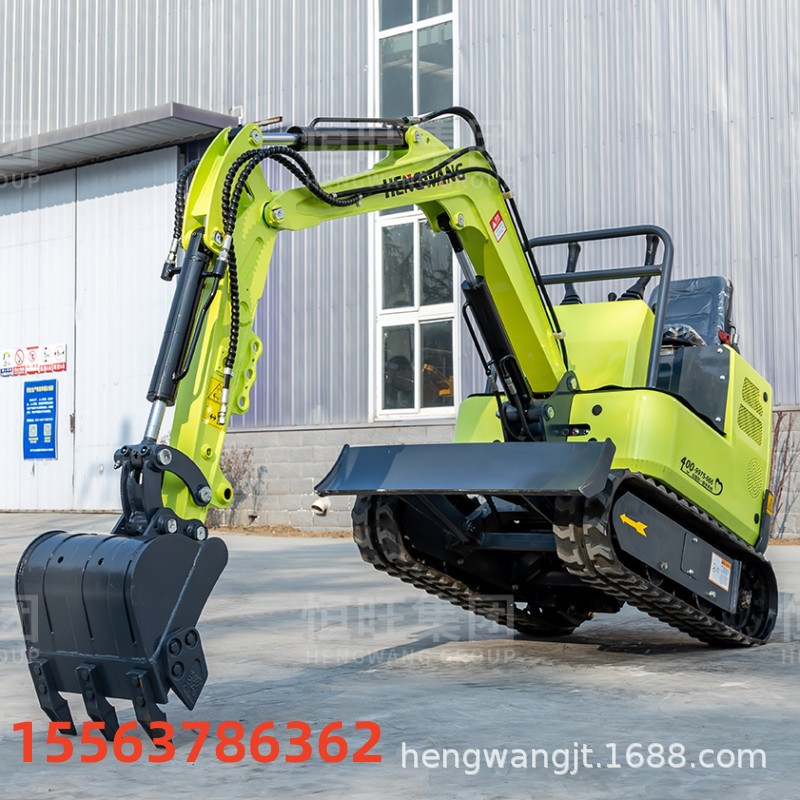 电动挖掘机小型锂电池挖机电动微挖果园农田用10型小挖机电动钩机