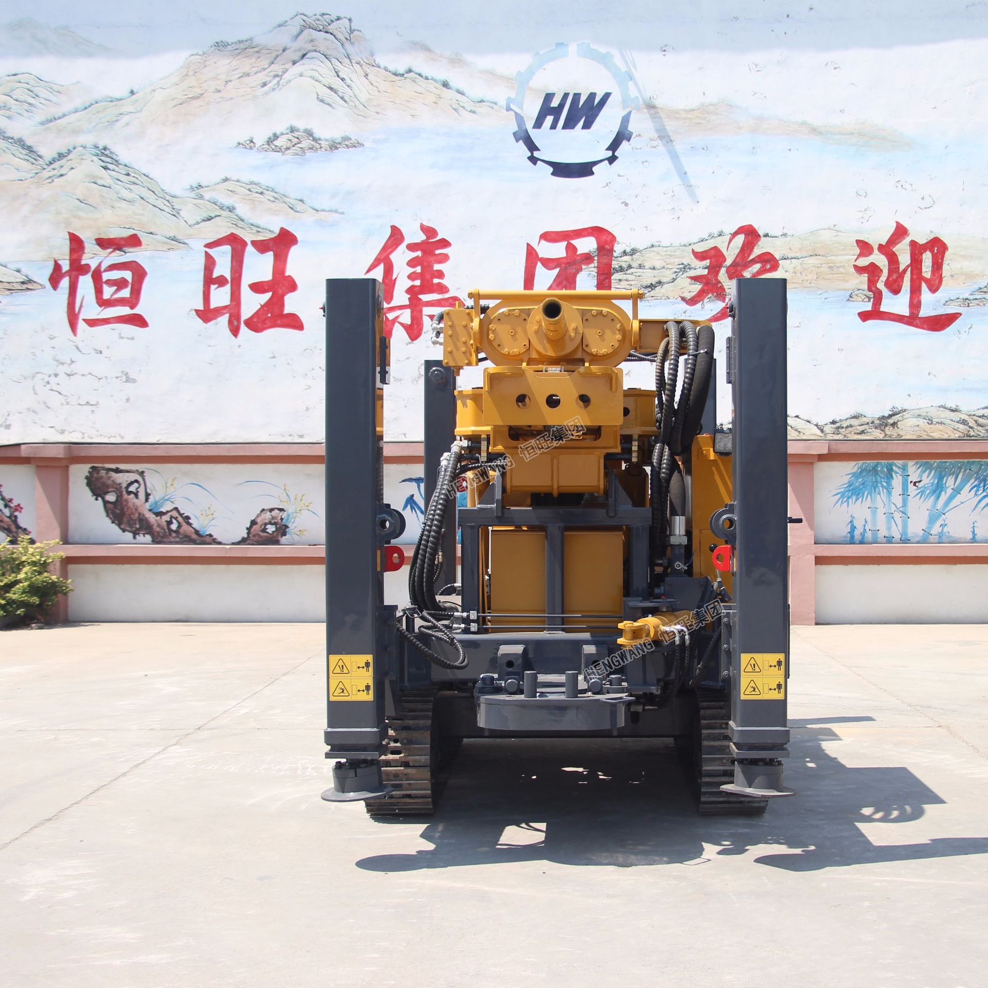 履带式气动水井钻机220米打井机冲击式风动钻孔机气动钻井机