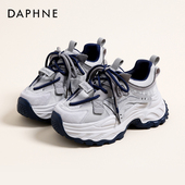 厚底百搭增高休闲运动透气鞋 达芙妮秋冬季 2026新款 秋季 老爹鞋 女鞋