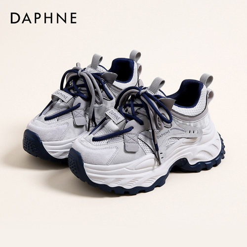 达芙妮2025秋冬新款加绒老爹鞋女