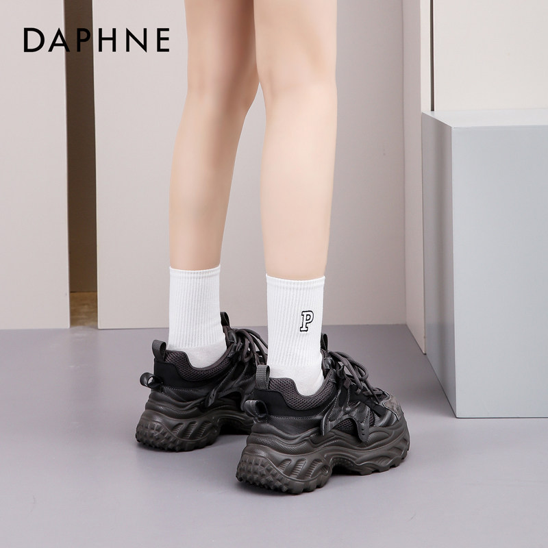 达芙妮秋冬季老爹鞋女鞋2026新款秋季厚底百搭增高休闲运动透气鞋,女鞋,德训鞋,淘宝优惠券,粉丝福利购,淘宝优惠卷