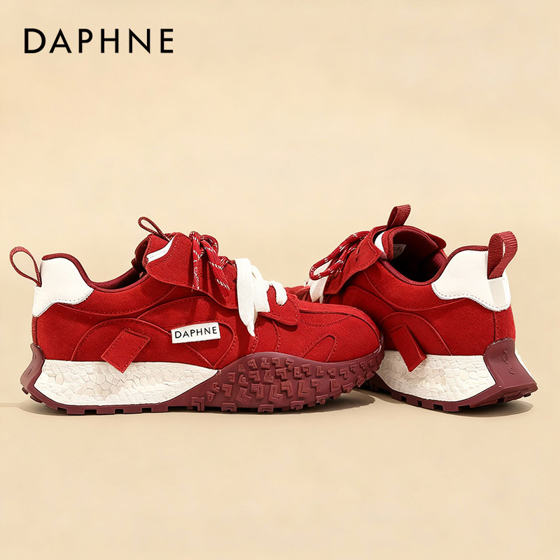 达芙妮小个子内增高鸳鸯带德训鞋女秋冬休闲运动鞋复古阿甘鞋软底,女鞋,网面鞋,淘宝优惠券,粉丝福利购,淘宝优惠卷