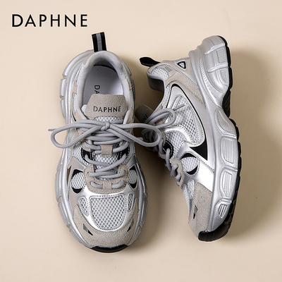 达芙妮2025新款春夏老爹鞋系带款