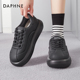 面包鞋 2026春季 爆款 达芙妮厚底女鞋 加绒加厚百搭高级感圆头板鞋 女