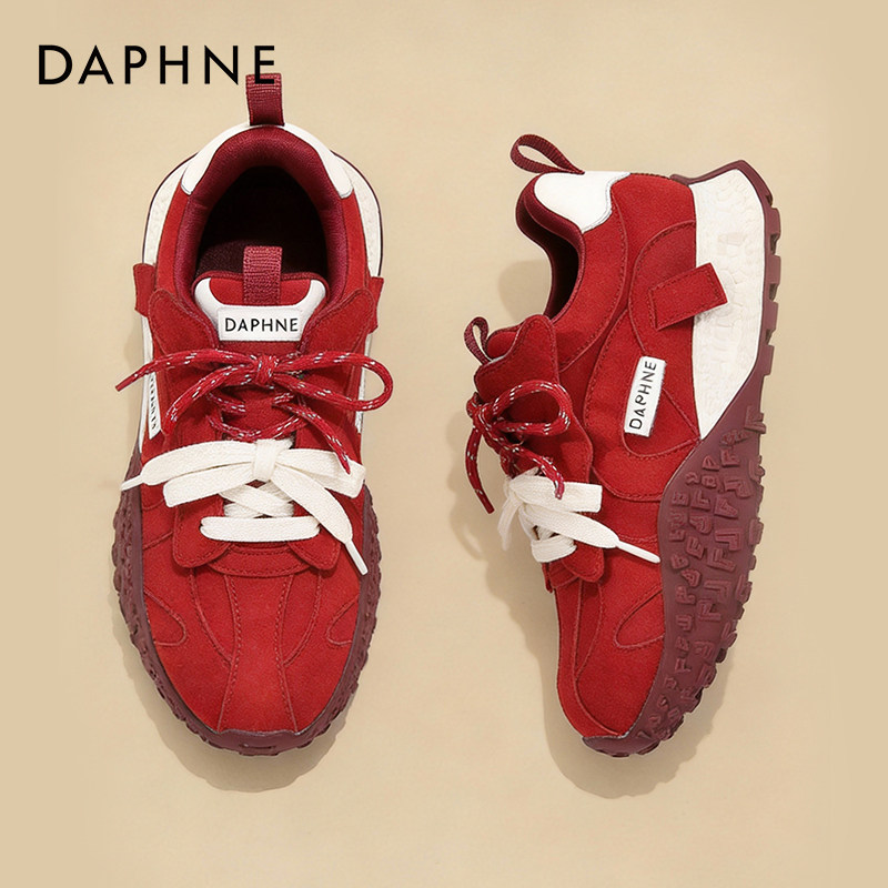 达芙妮小个子内增高鸳鸯带德训鞋女秋冬休闲运动鞋复古阿甘鞋软底,女鞋,浅口单鞋,淘宝优惠券,粉丝福利购,淘宝优惠卷