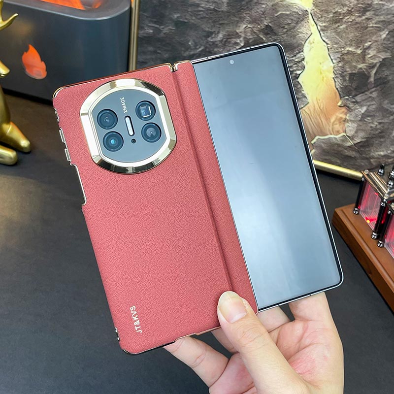 【秒变X7】适用华为matex6壳新款真皮镜头全包X5典藏版双中轴保护套防摔X6折叠屏防摔商务男高级感x3外壳